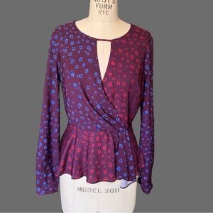Parker Purple Blouse With Floral Print